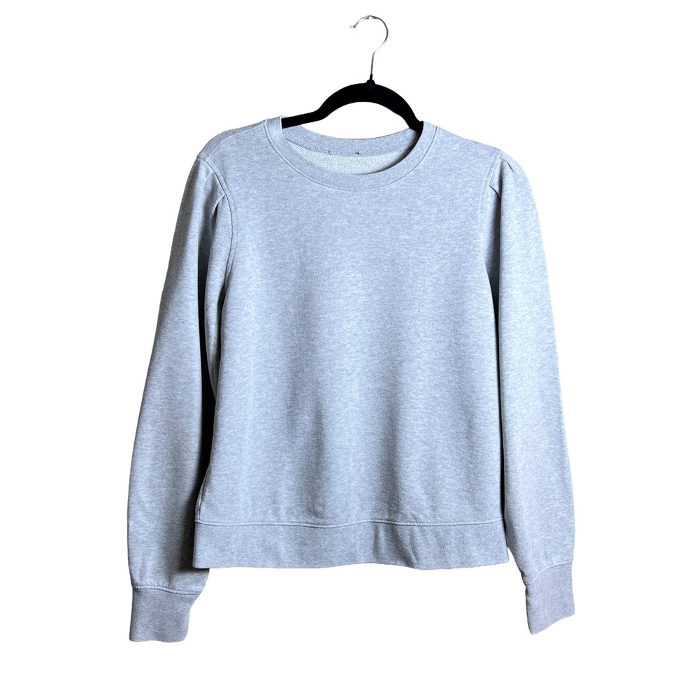 Rails 'Marcie' Heather Grey Sweatshirt Pleated Puff Sleeve Size M